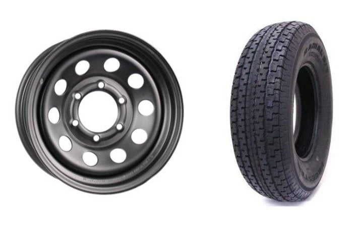 ST235/80R16 SPARE TIRE - BLACK MOD - 6 LUG, 6X5.5, 6 ON 5.5 - LRE