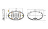 TECNIQ DOME SURFACE LIGHT 6" - OVAL - WITH SWITCH