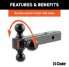 CURT MULTI BALL MOUNT FOR 2" HITCH, 1-7/8" , 2" , 2 - 5/16" TRAILER BALLS