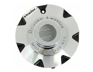 REPLACEMENT CENTER CAP FOR AMERICANA TRAILER WHEELS - BLACK - 15" WHEELS