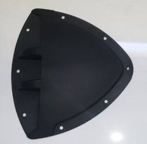 STEALTH HALF MOON AIR VENT, BLACK, FOR EXTERIOR ENCLOSED