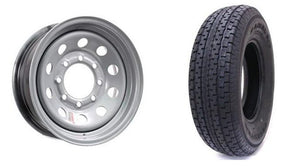 235/80R16 SPARE TIRE - SILVER MOD 8 LUG 8X6.5 LRE - GRANDFORCE