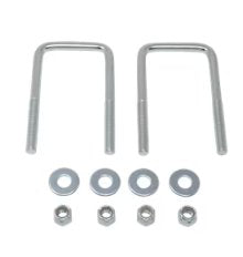 TPP ZINC SQUARE U-BOLTS, 3/8"-16 DIAMETER, 4/1/4" L, 2-1/4" W, QTY. 2, RETAIL PACKAGED