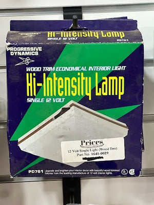 12V HI-INTENSITY LAMP, WOOD TRIM ECONOMICAL INTERIOR LIGHT, PROGRESSIVE DYNAMICS