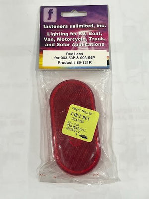 RED LENS FOR 003-53P & 003-54P, FASTENERS UNLIMITED