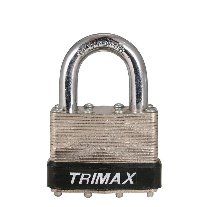 TRIMAX DUAL LOCKING 50MM SOLID STEEL LAMINATED PADLOCK WITH 1-1/8" X 5/16"