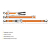 1" AUTO RE-TRACTABLE RATCHET STRAP WITH S HOOKS AND SOFT LOOP STRAPS, ORANGE, 12', 500lbs WLL - 4PK