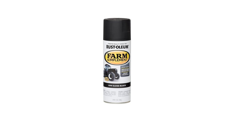 RUST-OLEUM FARM & IMPLEMENT GLOSS SPRAY PAINT, BLACK