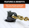 CURT OEM PUCK SYSTEM GOOSENECK SAFETY CHAIN ANCHORS (PAIR) 38K, FOR CHEVY, FORD, GMC AND NISSAN