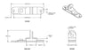 CAM BAR DOOR LATCH HASP, 1 PIECE, 2 BOLT ON 4.75" CENTER SPACING, 5.66" x 1.25" OVERALL MEASUREMENT