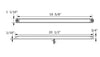 OPTRONICS LED TAIL LIGHT, STOP, TURN, 15 DIODE, RED LENS, 20-1/2"X1" OVAL - 3 WIRE