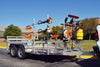 GRIDIRON THREE TRIMMER RACK - TRIMMERS, POLE SAWS, ETC, FOR OPEN OR ENCLOSED TRAILERS
