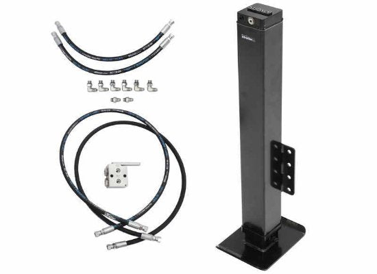 Atlas IV Double-Acting 10K Hydraulic Trailer Jack w/ Connection Kit for Dump Trailer - 60"