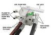 ATLAS IV DOUBLE-ACTION 10K HYDRAULIC JACK W/ CONNECTION KIT FOR DUMP TRAILER, 26" TRAVEL, 10K CAP