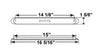 CHROME BASE BEZEL FOR MCL70 AND STL69 SERIES THIN LINE LED LIGHT, SURFACE MOUNT, 16-5/16"L X 1-5/8"W