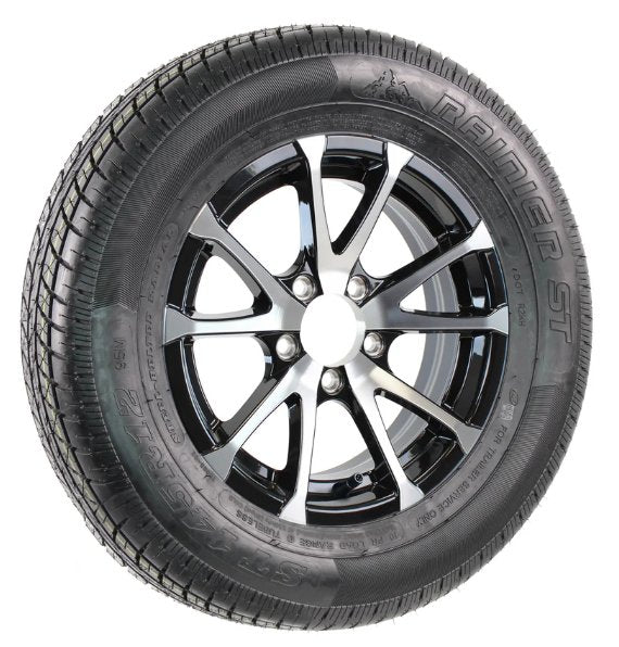 145/80R12 , 145R12 TRITON ALUMINUM 5-LUG, 5X4.5, ALUMINUM/BLACK EDGE, LRD - SPARE TIRE ASSEMBLY